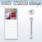 wgnbbx caja display 24 piercing nariz hueso bola oro blanco 14 kts chapado rodio distribuidor mayorista