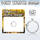 whz15 14kt white gold nose hoop w 1.5mm round clear cz stone