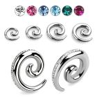 wspgmf 316l steel spiral coil taper w a multi crystal rin