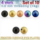 xfobt4s pack 10 bola acero 316l pvd 4mm superficie efecto esmerilado rosca al por mayor