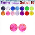 xgtb5 pack 10 bolas acrilicas glitter 5mm rosca distribuidor mayorista
