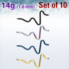 xinte14g pack 10 barras barbell industrial corazon acero 316l anodizado rosca 35mm 38mm venta