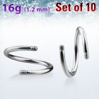 xsp16g 316l steel posts for spiral twister barbells 1 2mm
