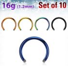 xtcb16g anodized surgical steel circular barbell posts