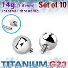 xubal5i titanium g23 5mm balls internally threaded posts