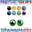 xubt4s pack of 4mm anodized titanium g23 balls 1 2mm thread