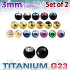 xujbt3s pack 2 bolas g23 anodizado 3mm cristal bisel rosca al por mayor