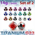 xumjb6 pack 2 bolas multi joya titanio g23 brillo espejo 6mm rosca distribuidor