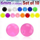 xuvb6 set 10 bolas acrilico uv 6mm rosca venta