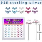y36cumxm silver bend it yourself nose studs 22g colors 36