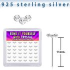 yxcubc36 silver bend it yourself nose studs 22g curved 36