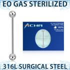zbbind sterilized 316l steel industrial barbell