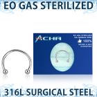 zcbeb2 eo gas 316l steel circular barbell 2mm balls