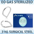 zsgsh15 sterilized steel hinged segment ring cnc cz pear
