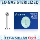 zulb25 eo gas sterilized high polished titanium g23 labret