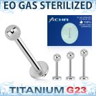 zulbb3 piercing esterilizado labret titanio g23 bola 3mm al por mayor