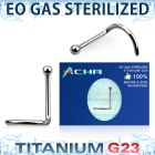 zunsb15 sterilized titanium g23 nose screw 20g ball top
