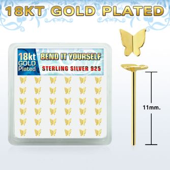 18ybtf36 caja display 36 piercing nariz doblar tu mismo plata 925 oro 18 kts distribuidor mayorista