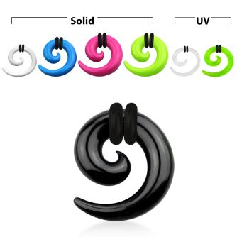 accor expansor espiral acrilico solido colores uv anillos goma venta