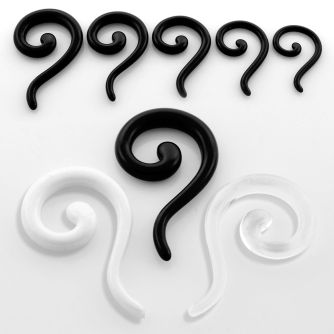 acqu acrylic flared plug with striped marble design