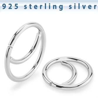 agsea18 925 sterling silver seamless nose ring moon