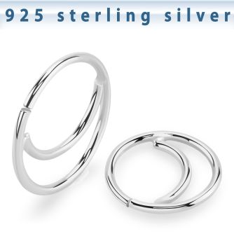 agsea20 925 sterling silver seamless nose ring moon