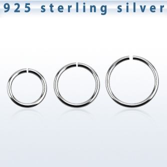 agsel16 1 2mm sterling silver seamless ring with diameter 8 12mm