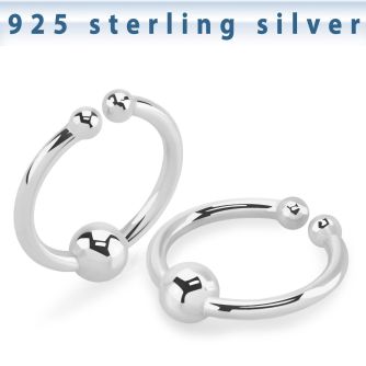 agsepn silver fake septum ring 3mm ball