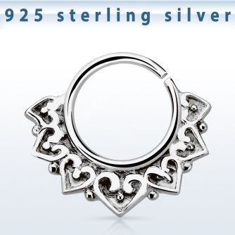 agsepv11 aro septum plata 925 1mm amplio vintage gravado indio 8mm distribuidor mayorista