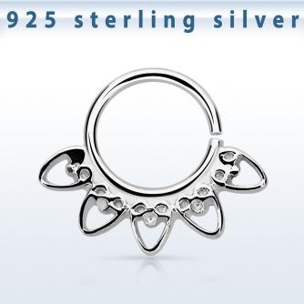 agsepv6 aro septum plata 925 1mm corazon indio 8mm venta