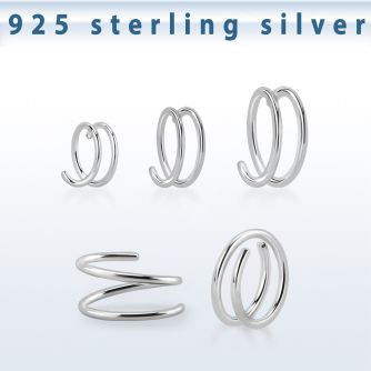 agspr20 aro nariz espiral plata esterlina