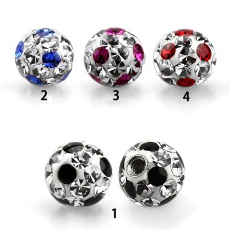 amfr6 6mm ferido multi crystal ball with cute dotted design