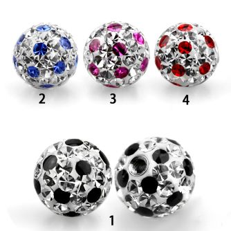 amfr8 8mm ferido multi crystal ball with cute dotted design