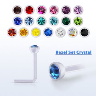 ansbc2 piercing nariz l bio flexible redonda 2mm cristal swarovski bisel al por mayor
