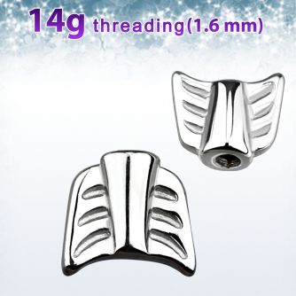 aw14 pieza flecha acero quirurgico brillo espejo barbells industriales pezon rosca distribuidor