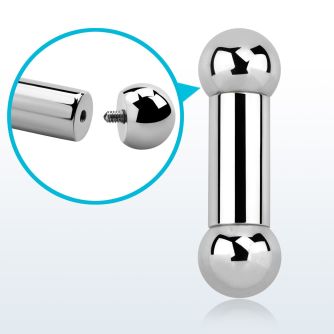 bb0 barbell lengua acero 316l 8mm bolas 10mm rosca interna mayorista