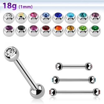 bb18jb25 banana ceja acero quirurgico dos pequenas bolas joya