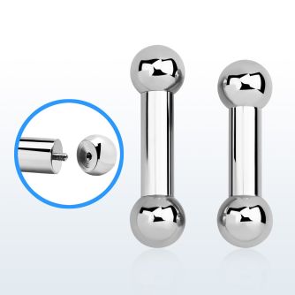 bb2x barbell lengua acero 316l 6mm bolas rosca externa 10mm mayorista