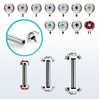 bbefrbin banana ceja acero 316l rosca interna multi cristal ferido distribuidor mayorista