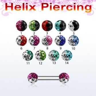 bber23e barbell helix ceja acero quirurgico bolas multi cristal 3mm en disenos bi color mayorista