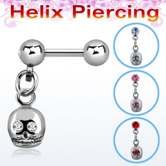 bber2 barbell helix acero quirurgico bolas 4mm calavera ojos cristal distribuidor mayorista