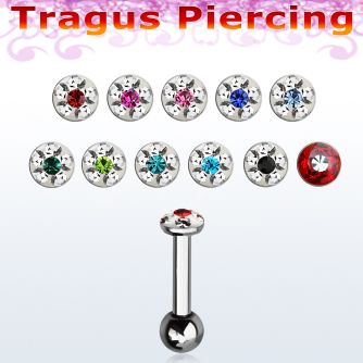 bber38b barbell tragus para cartilago acero quirurgico cristal claros ferido cristal color bola 3mm distribuidor mayorista