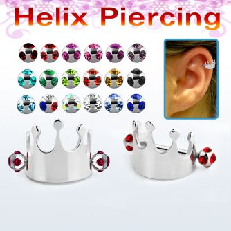 bber68 piercing cartilago acero quirurgico corona barbell bolas multi joya 3mm distribuidor