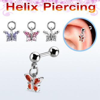 bber81 barbell helix acero quirurgico bolas 4mm colgante mariposa zirconia engastada mayorista