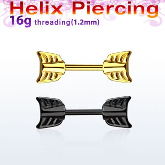 bbert46 barbell ceja helix acero quirurgico pvd finales flecha acero distribuidor mayorista