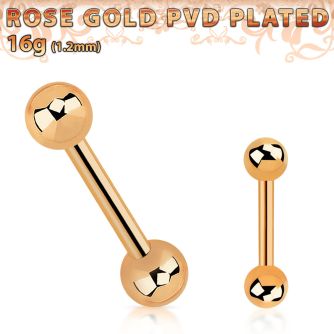 bbettb4 barbell ceja acero 316l pvd oro rosa bolas 4mm distribuidor mayorista