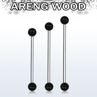 bbinar5 organic industrial barbell w 5mm areng wood balls