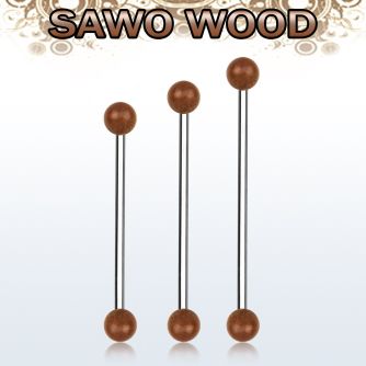 bbinsw5 barbell industrial organico barra acero 316l bolas madera sawo 5mm al por mayor