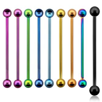 bbitb barbell industrial acero quirurgico pvd bolas 5mm venta