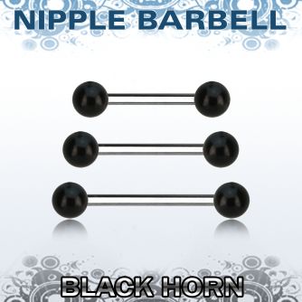 bbnpwk5 barbell pezon organico barra acero 316l bolas cuerno negro 5mm distribuidor mayorista